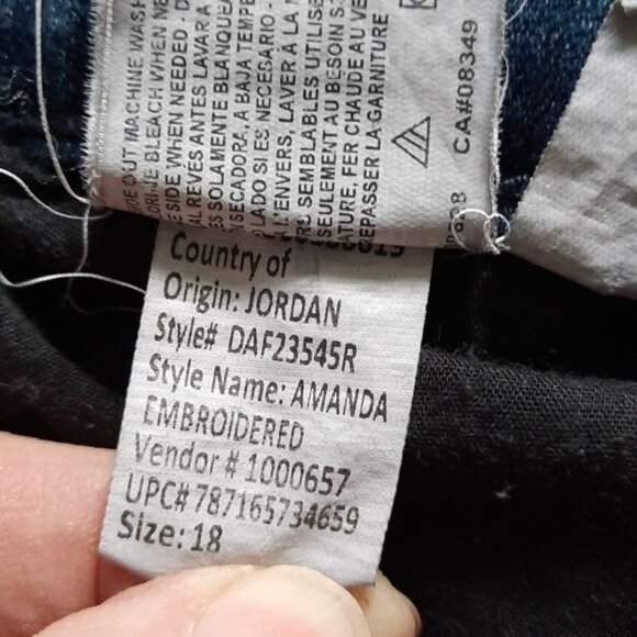 Gloria Vanderbilt All Around Slimming Effect Amanda Denim Jeans Size 18 - Picture 5 of 7